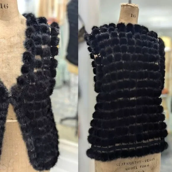 Sold - Mink Crochet Vest - Picture 6 of 6